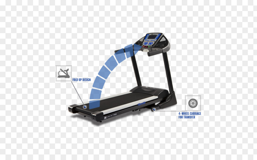 Folded Up Treadmill Xterra Trail Racer 6.6 Elliptical Trainers XTERRA Fitness Intrepid I300 Physical PNG