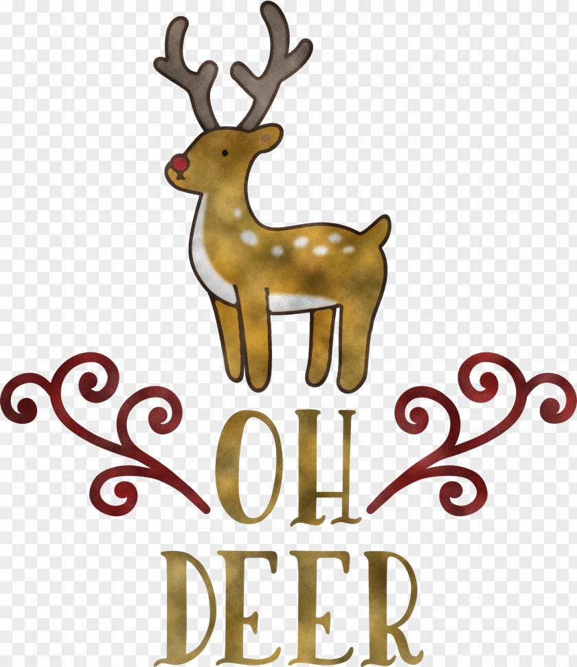 OH Deer Rudolph Christmas PNG