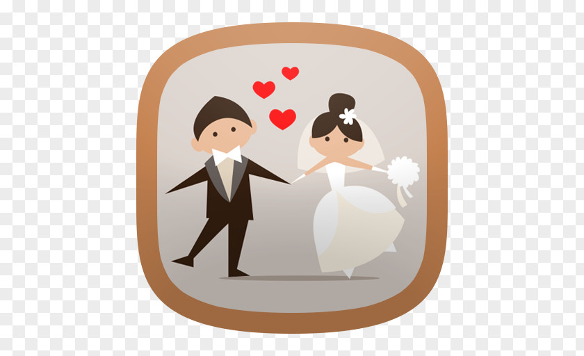 Romance Formal Wear Bride And Groom Cartoon PNG