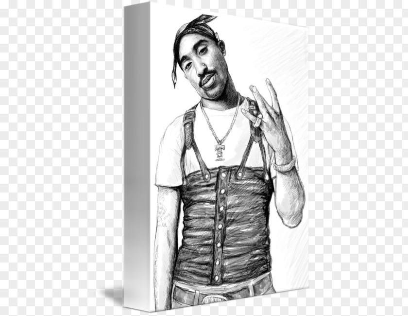 Tupac Shakur Drawing Painting Canvas Print Sketch PNG