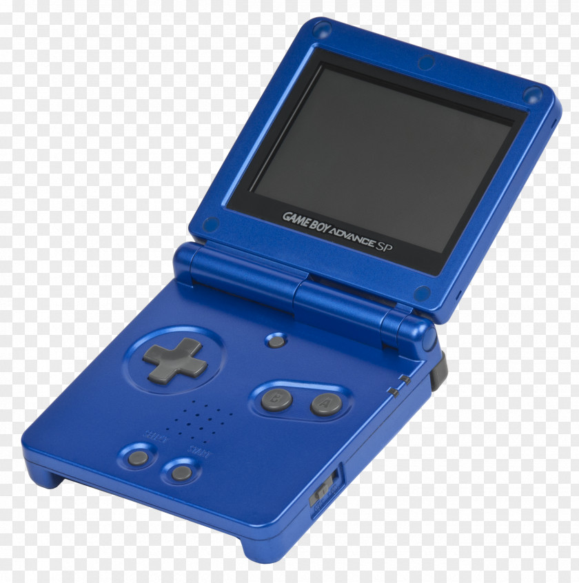Blue Technology Game Boy Advance SP Family Handheld Console PNG