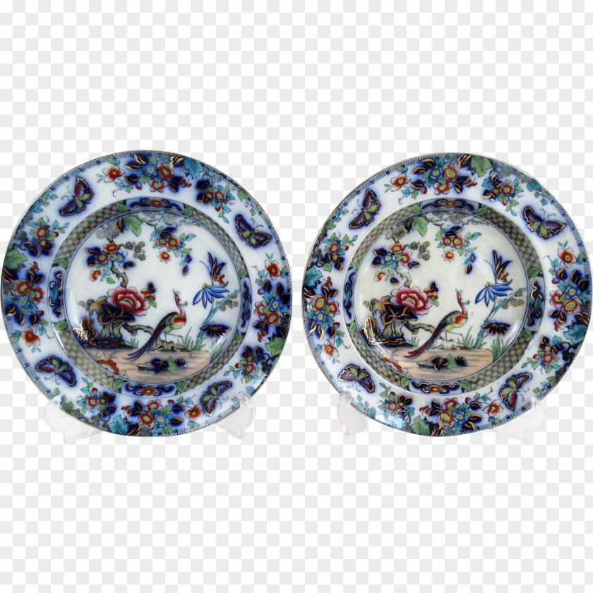 Chinoiserie Tableware Ceramic Plate Porcelain Blue And White Pottery PNG