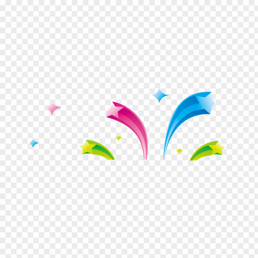 Colorful Fireworks FIG. Cartoon Download PNG