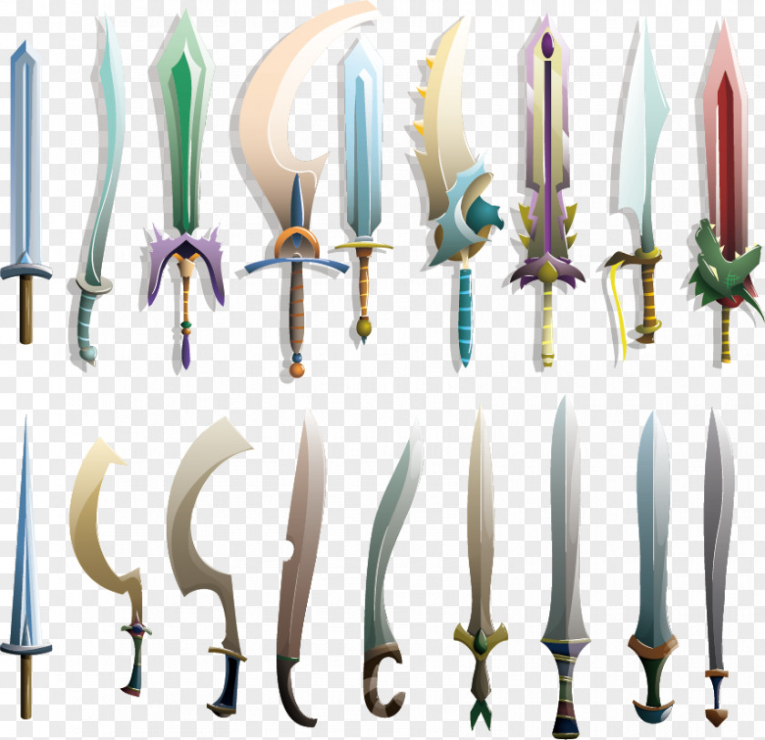 Game Design Vector Elements Sword Weapon PNG