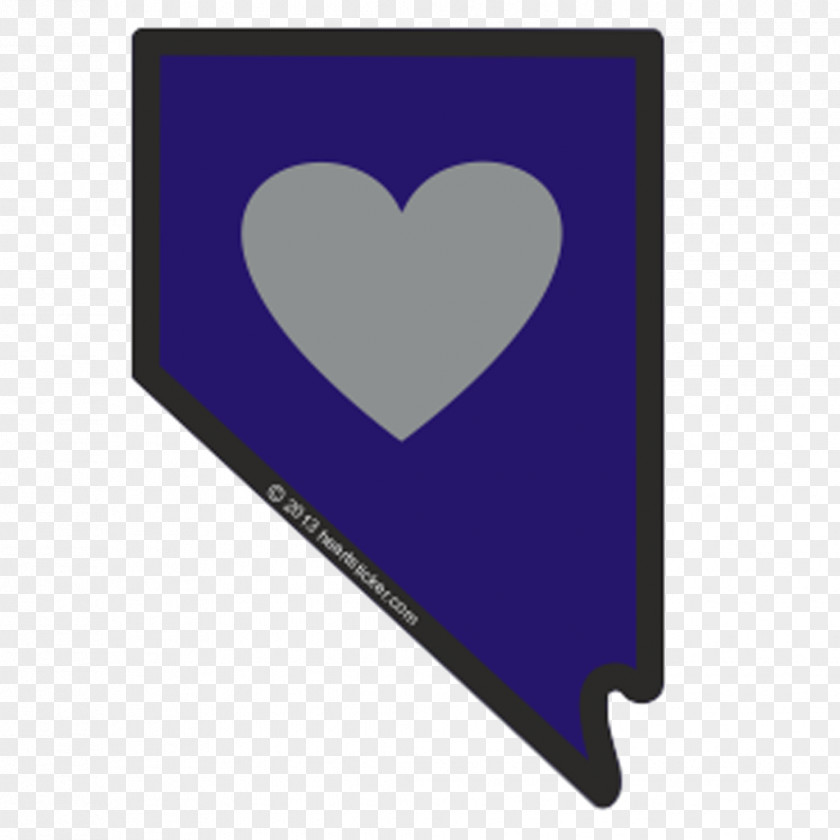 Nevada Flag Of Heart Sticker Die Cutting PNG