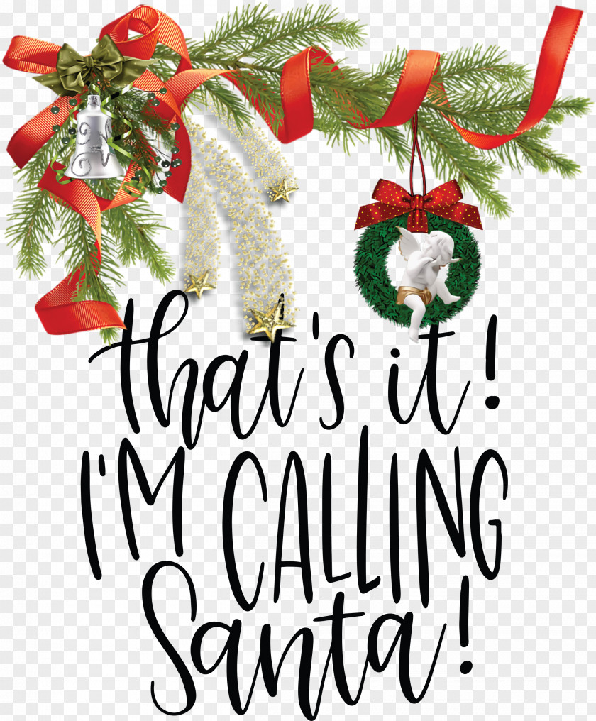 Calling Santa Christmas PNG