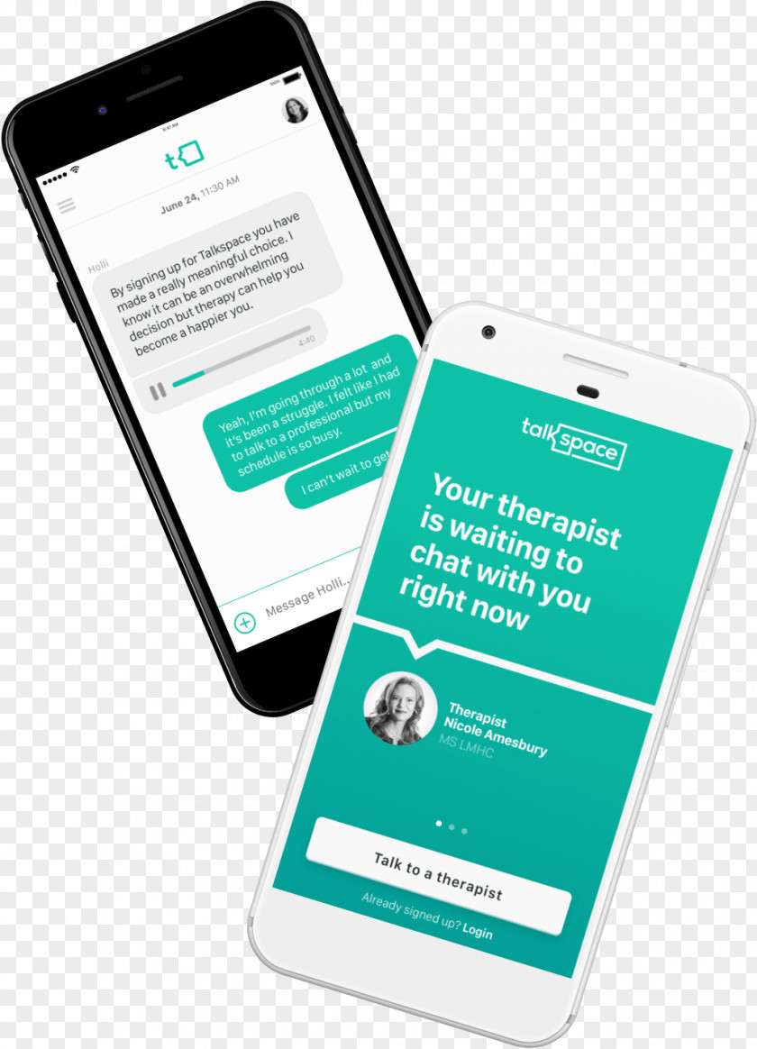 Smartphone Talkspace Therapy Online Counseling Mental Health PNG