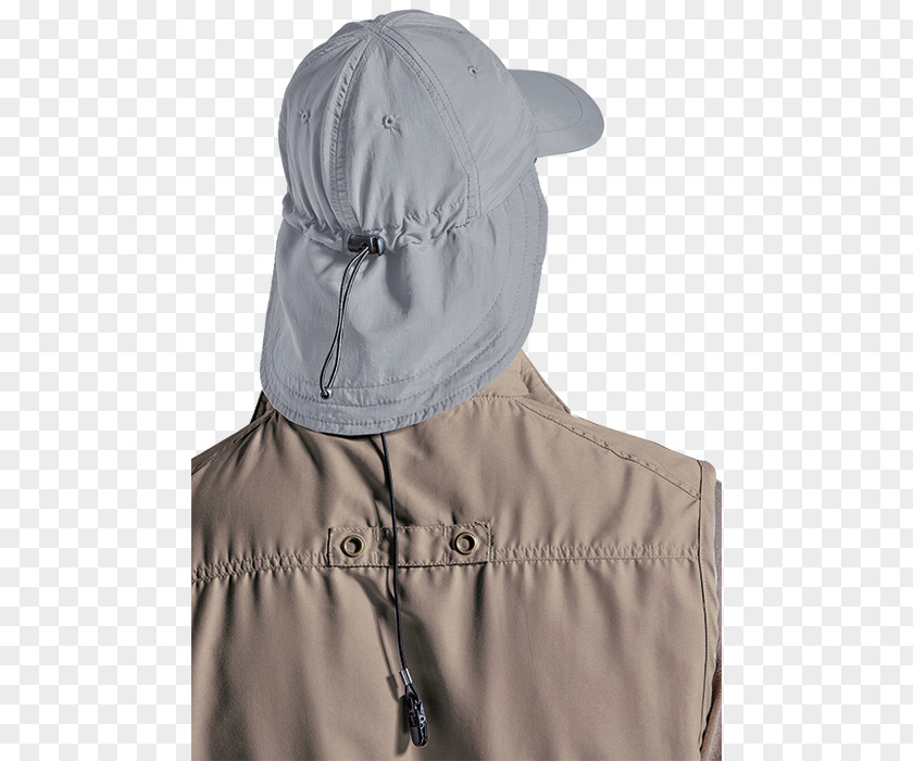 Fishing Hat Neck Grey PNG