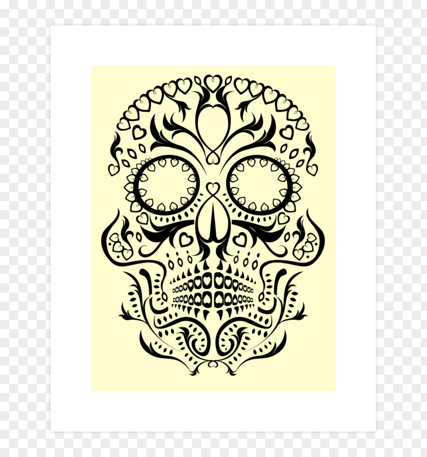 Graffiti Calavera Art Wall Decal PNG