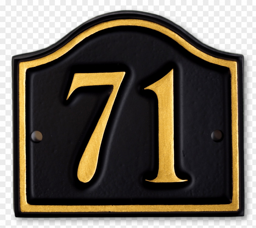 Hand-painted Trees House Numbering Sign PNG