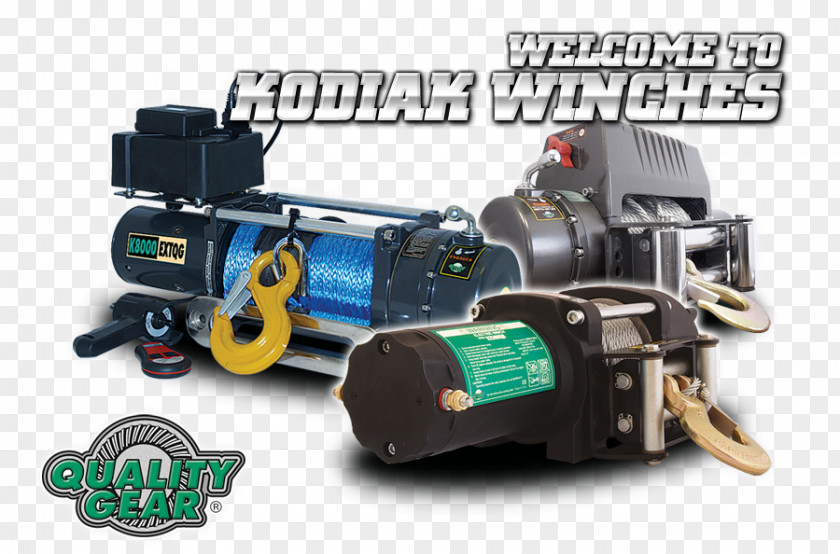 Kodiak Bear Winch Gear Machine Engine PNG