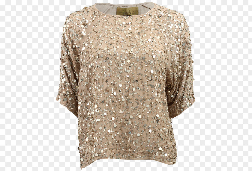 T-shirt Sleeve Top Sequin Blouse PNG