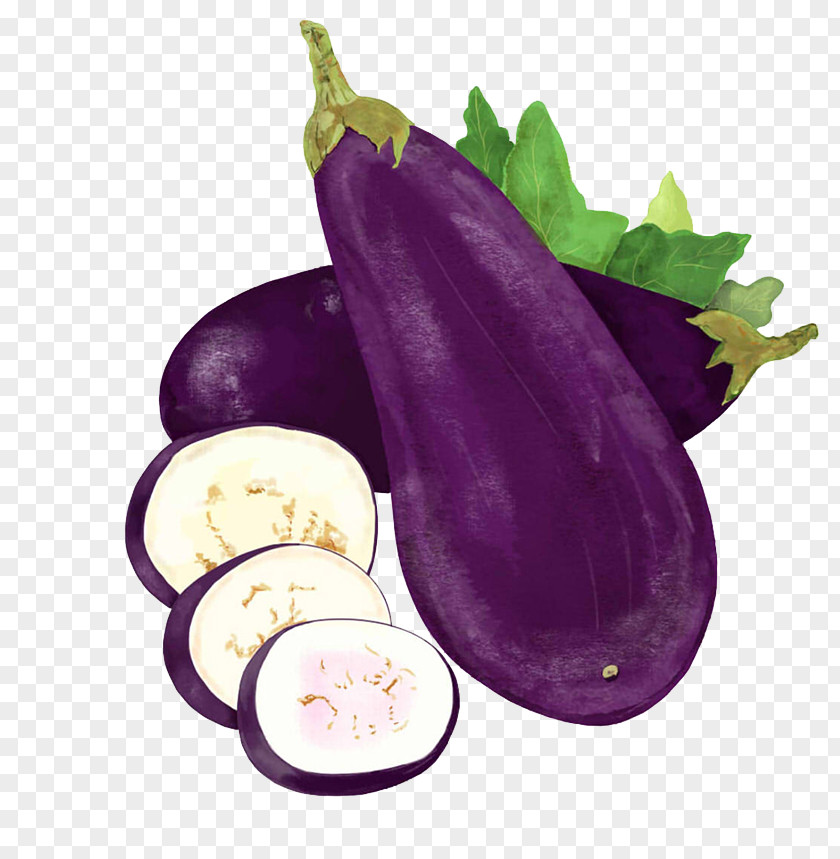 Hand-painted Eggplant Yunnan Dietary Supplement Northern And Southern China Congee PNG