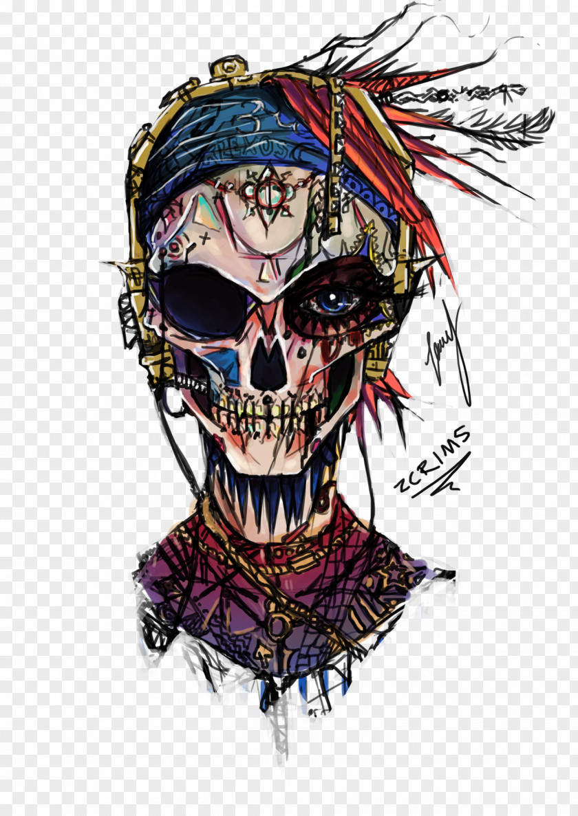 Skull Illustration Character Fiction PNG