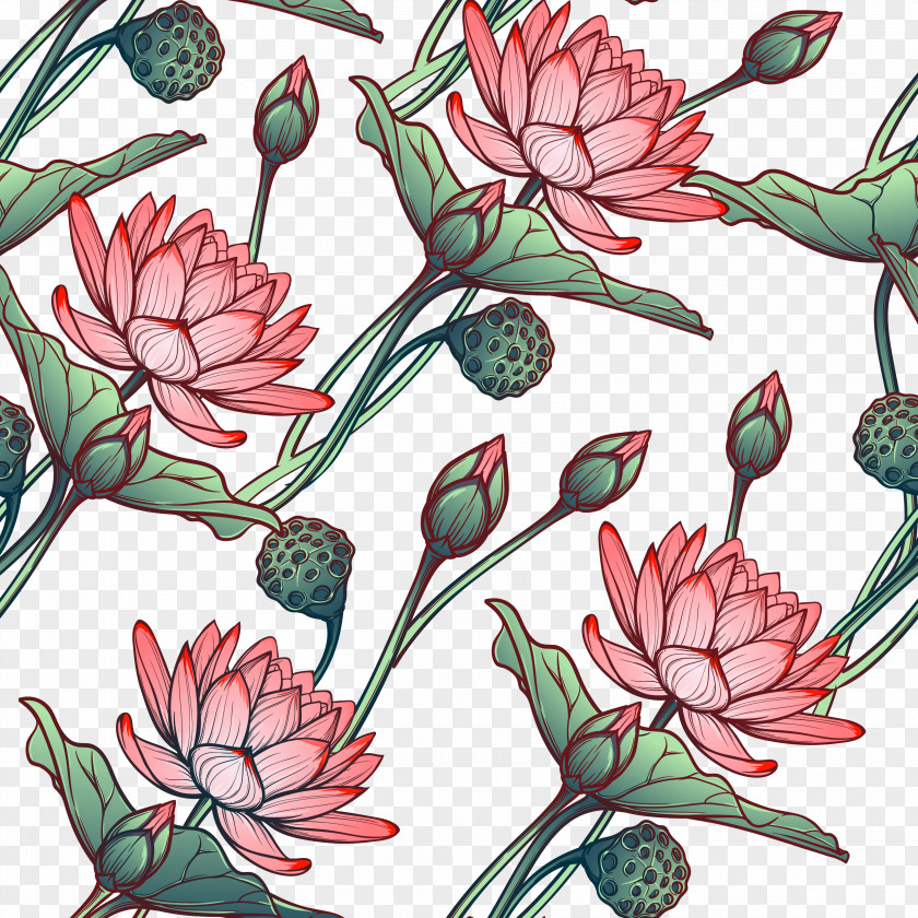 Pink To Avoid Lotus Water Lily Floral Design Nelumbo Nucifera Flower PNG