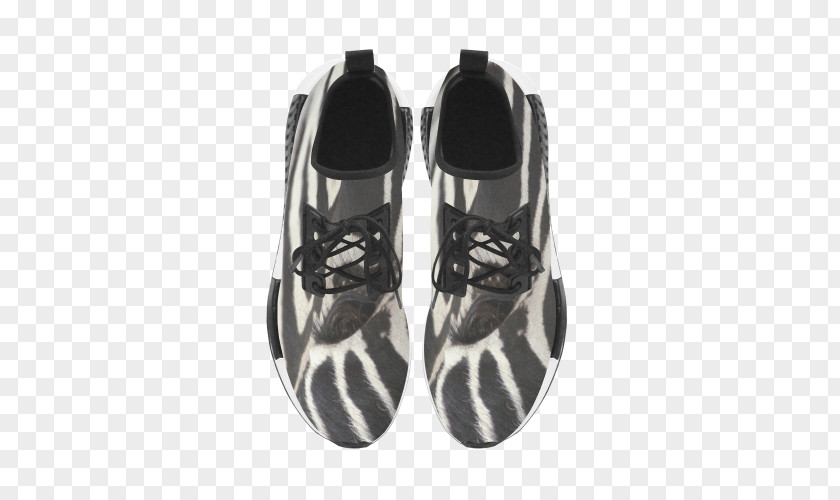 Zebra Running Sneakers Black Africa Shoe Canvas PNG