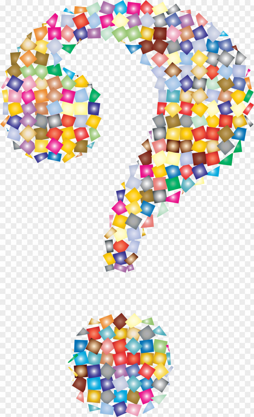 Confetti Question Mark Rainbow Clip Art PNG