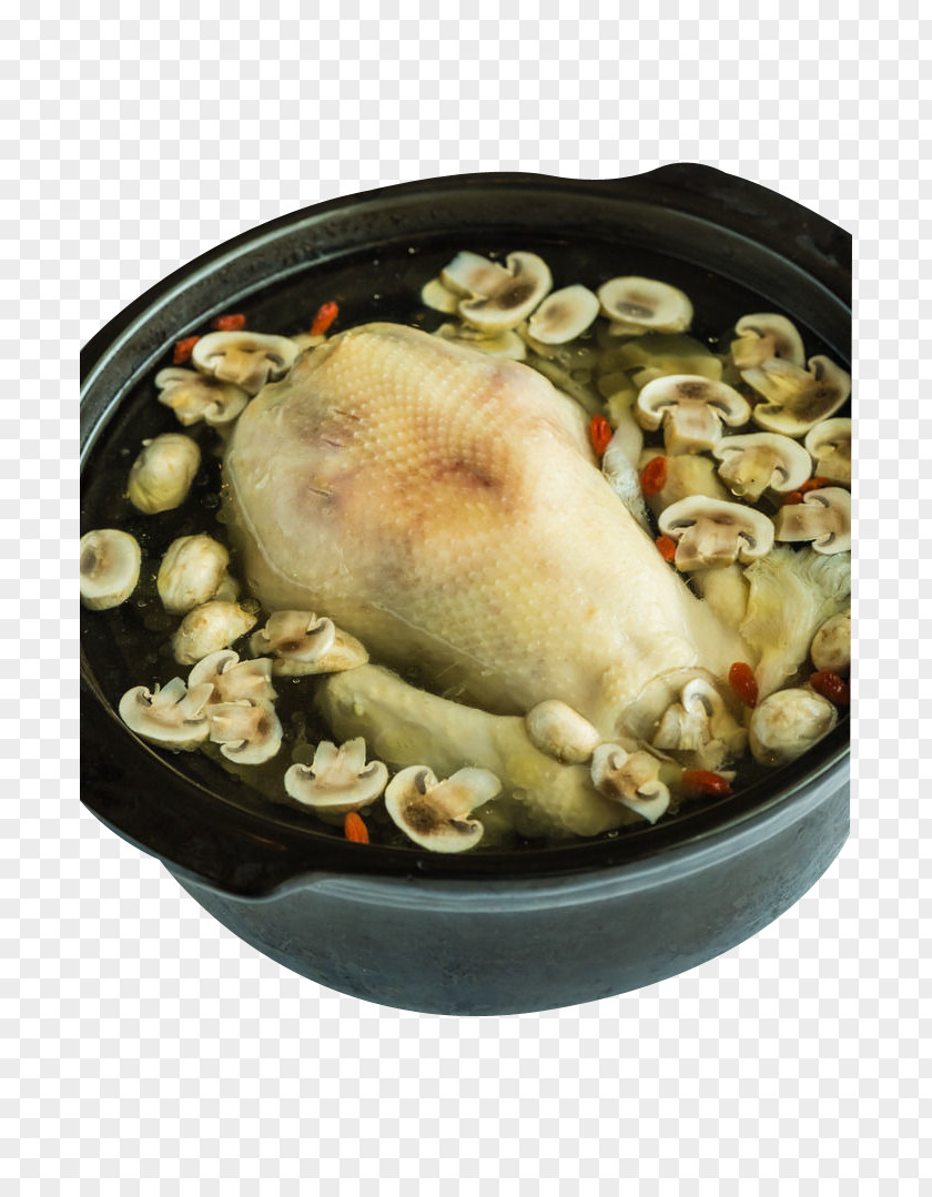 Delicious Mushroom Chicken Soup Dish Recipe Cuisine Animal Source Foods PNG