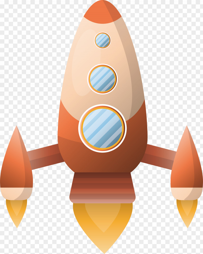 Hand Drawn Spaceship Rocket PNG