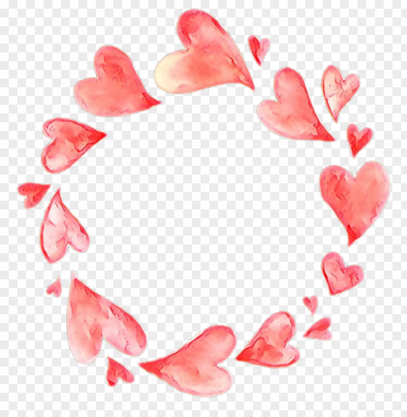 Petal Love Heart Pink PNG
