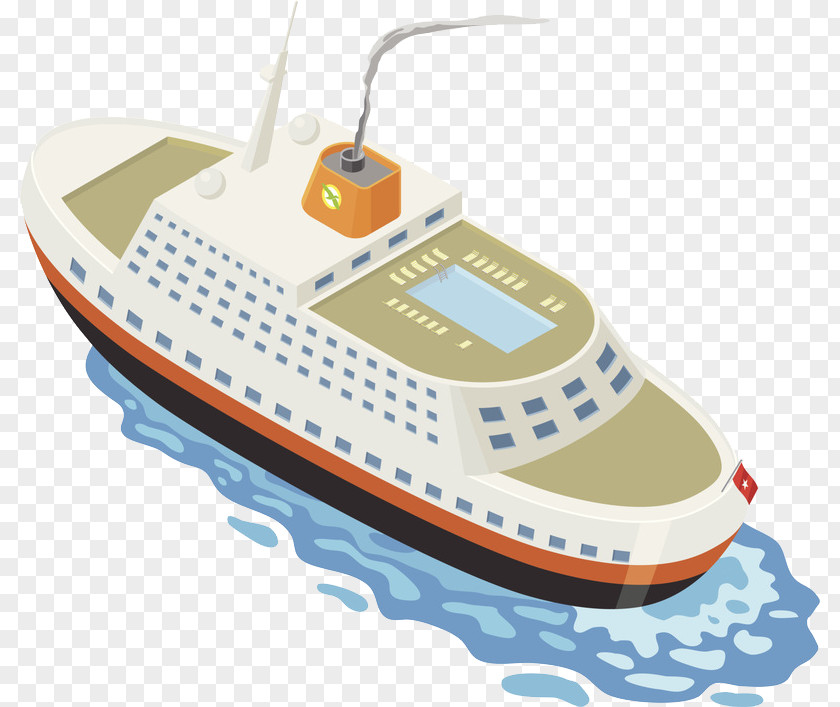Top View Angle Of Ferry Yacht Ship Clip Art PNG