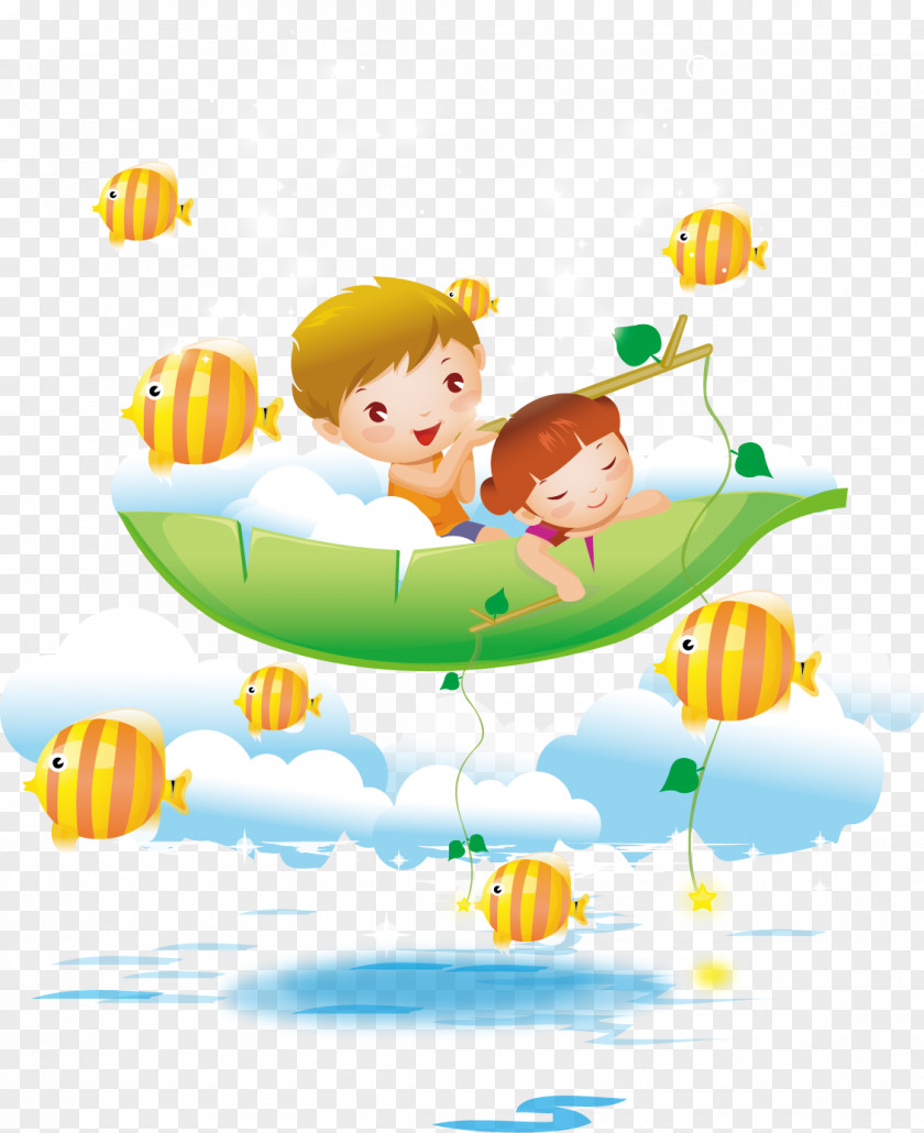Children Vector Illustration Material Sea Boat Cartoon PNG
