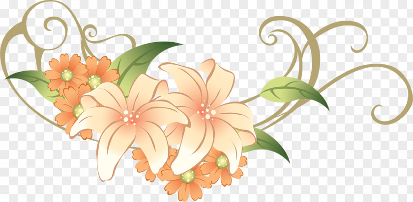 Design Lilium Floral Clip Art PNG
