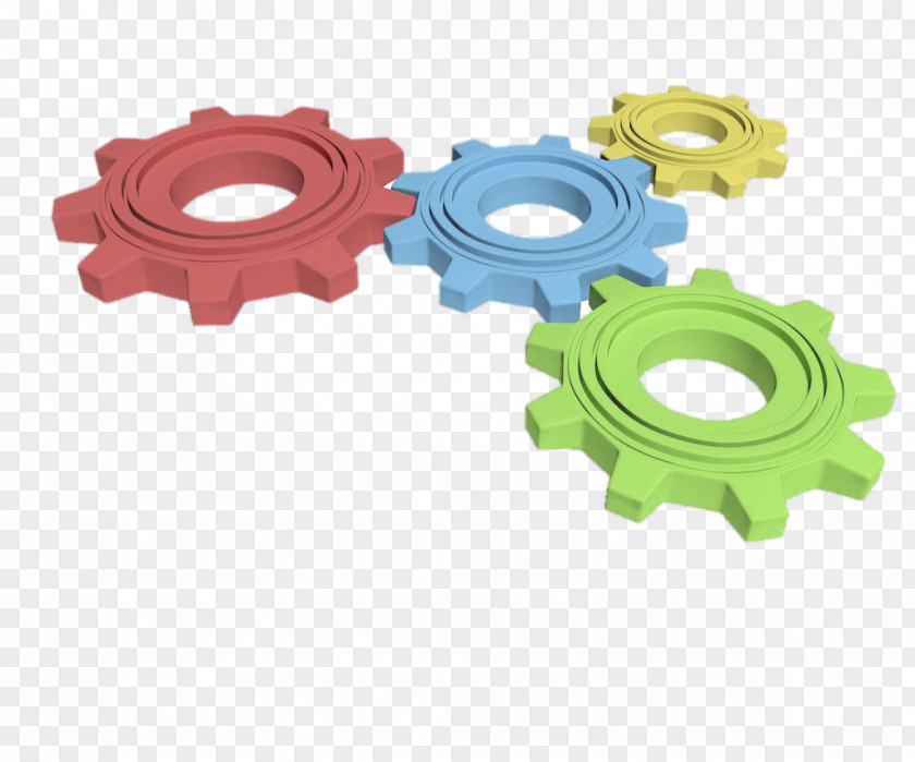 Different Colors Of 3D Gears Gear Computer Graphics Android Clip Art PNG
