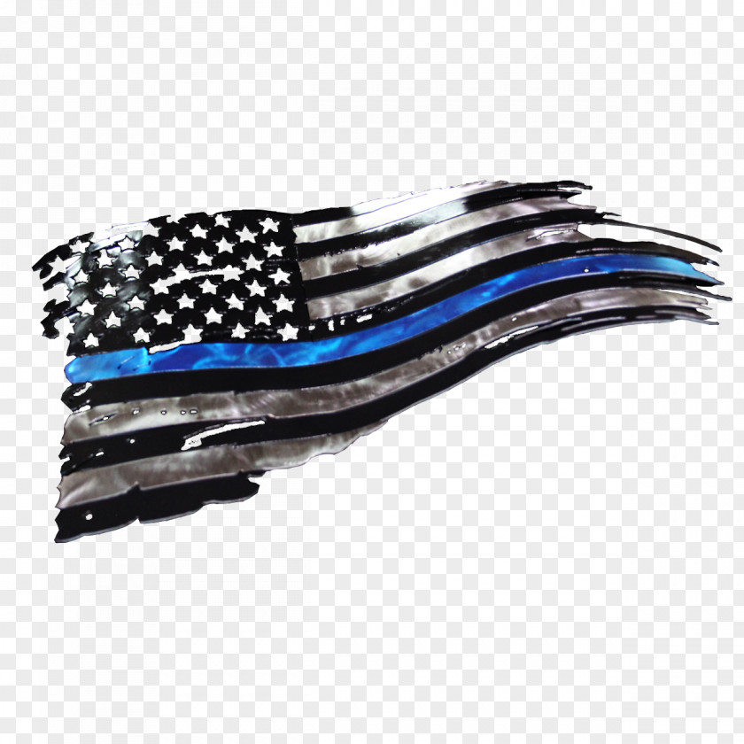 Thin West Texas Plasma Blue Line Flag Of The United States PNG