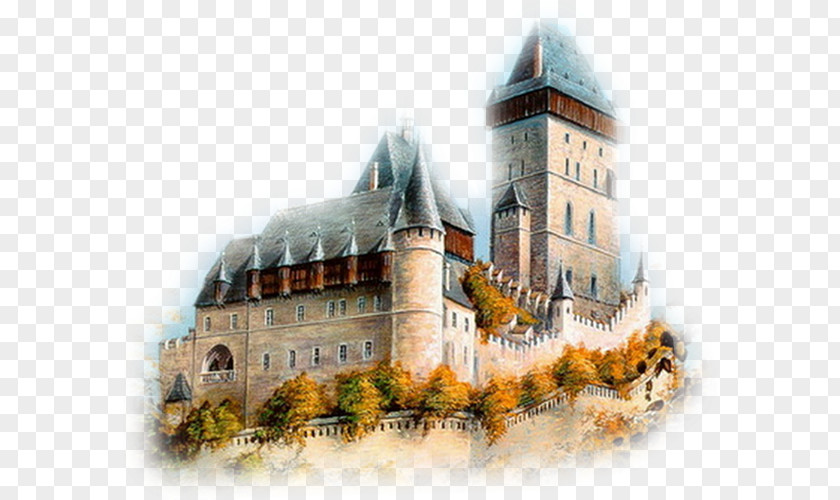 Chateau Orava Castle Neuschwanstein Sleeping Beauty Painting PNG
