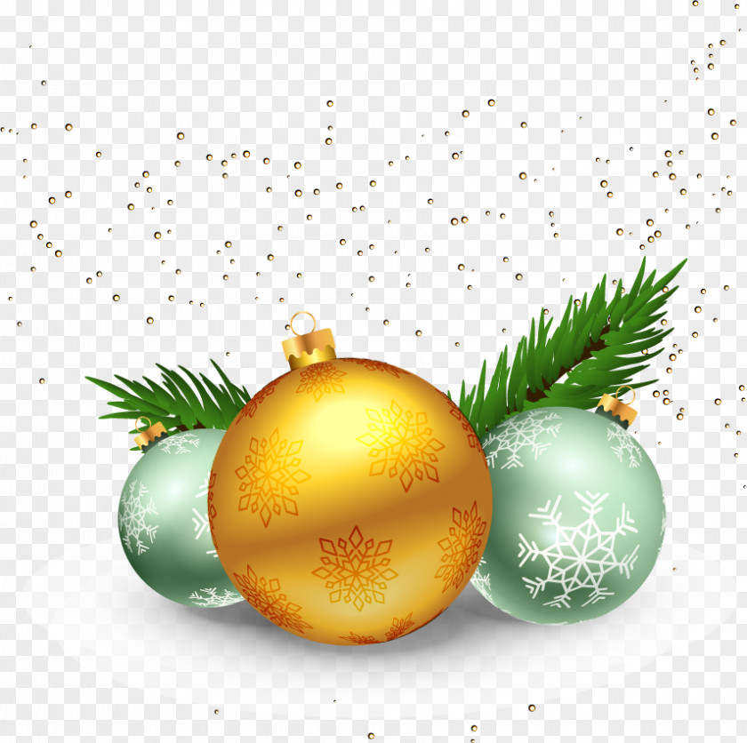 Golden Light Effect Background Christmas Balls Euclidean Vector Clip Art PNG