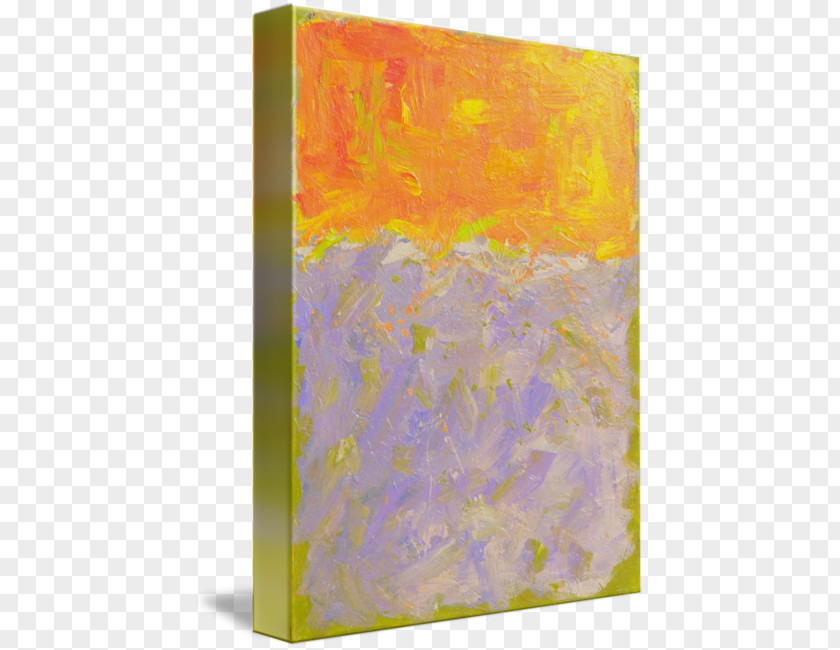 Lavender Fields Painting Acrylic Paint Resin Rectangle PNG