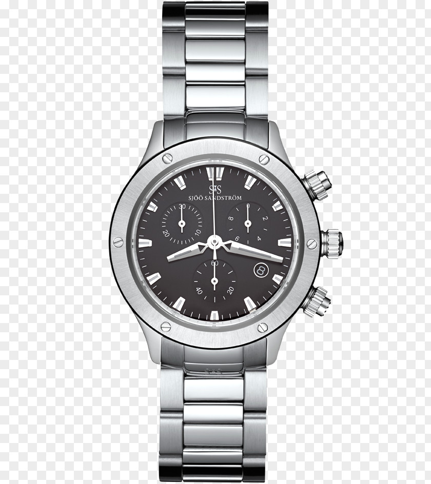 Clock Sjöö Sandström Steel Watch Chronograph PNG