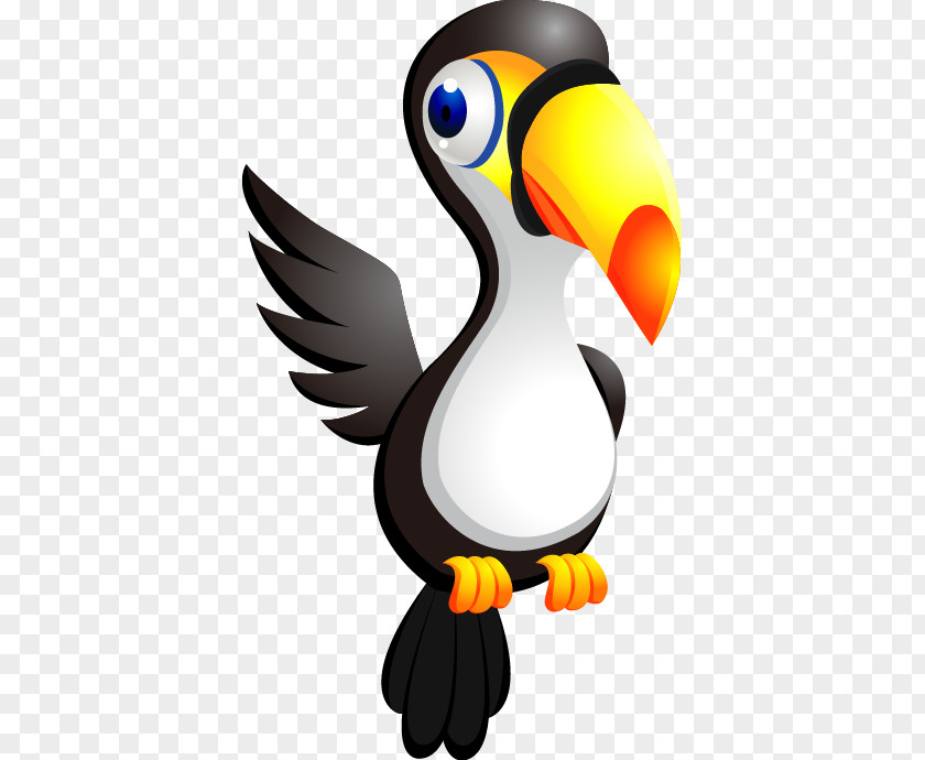 Hand-painted Cartoon Parrot Pattern Adam Named The Animals A-Z Penguin Clip Art PNG