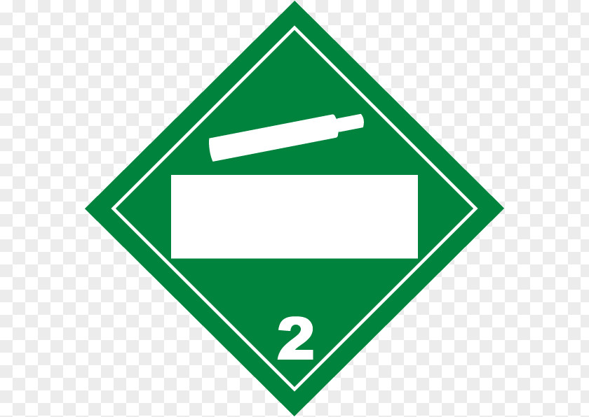 United States Department Of Transportation Dangerous Goods Placard HAZMAT Class 2 Gases UN Number PNG