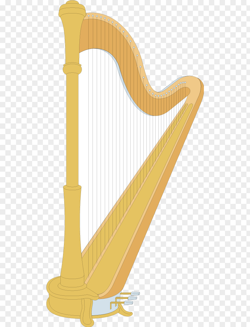 Harp Vector Yellow Celtic Clip Art PNG