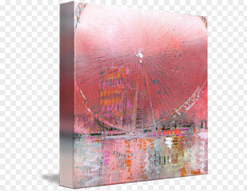 London Eye Painting Acrylic Paint Gallery Wrap PNG