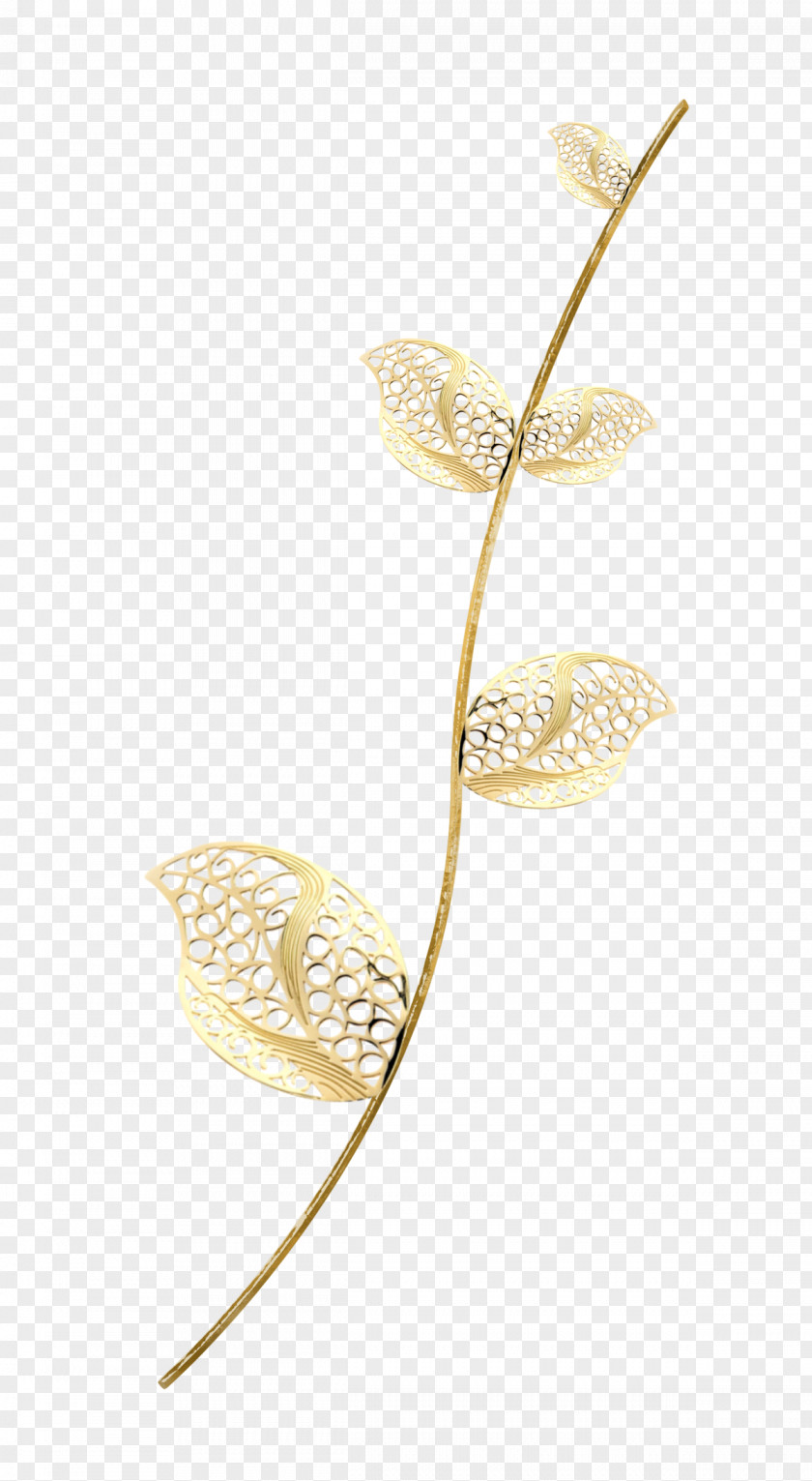 Orange Foliage Beautiful Metal Jewelry Leaf PNG