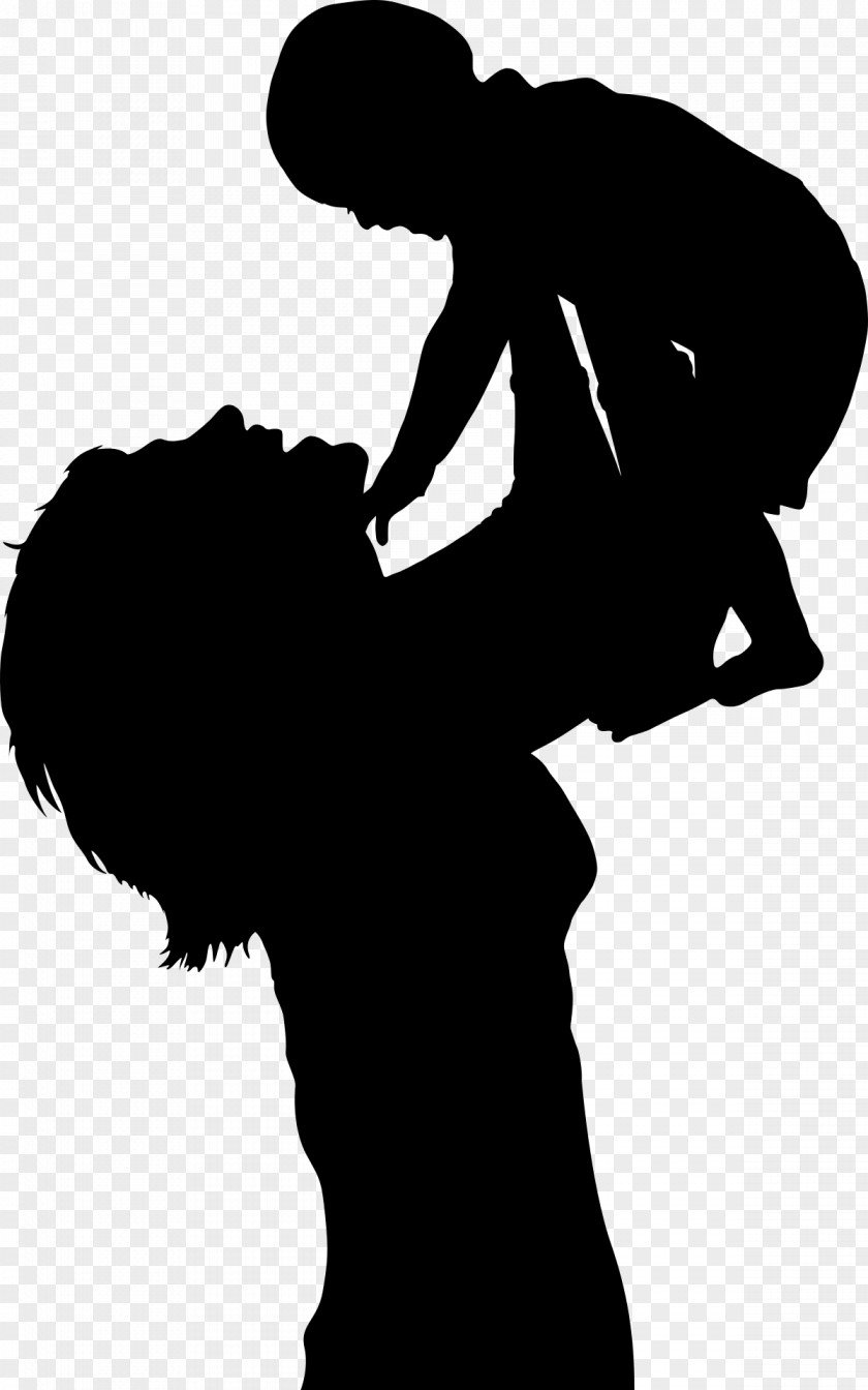 Silhouette Infant Mother Clip Art PNG