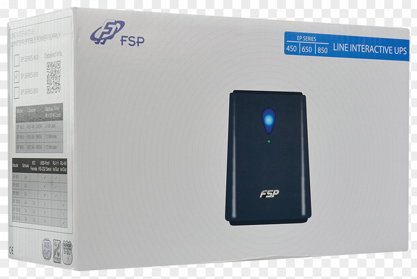 USB UPS 850 VA FSP Fortron EP850 Power Supply Unit Computer PNG