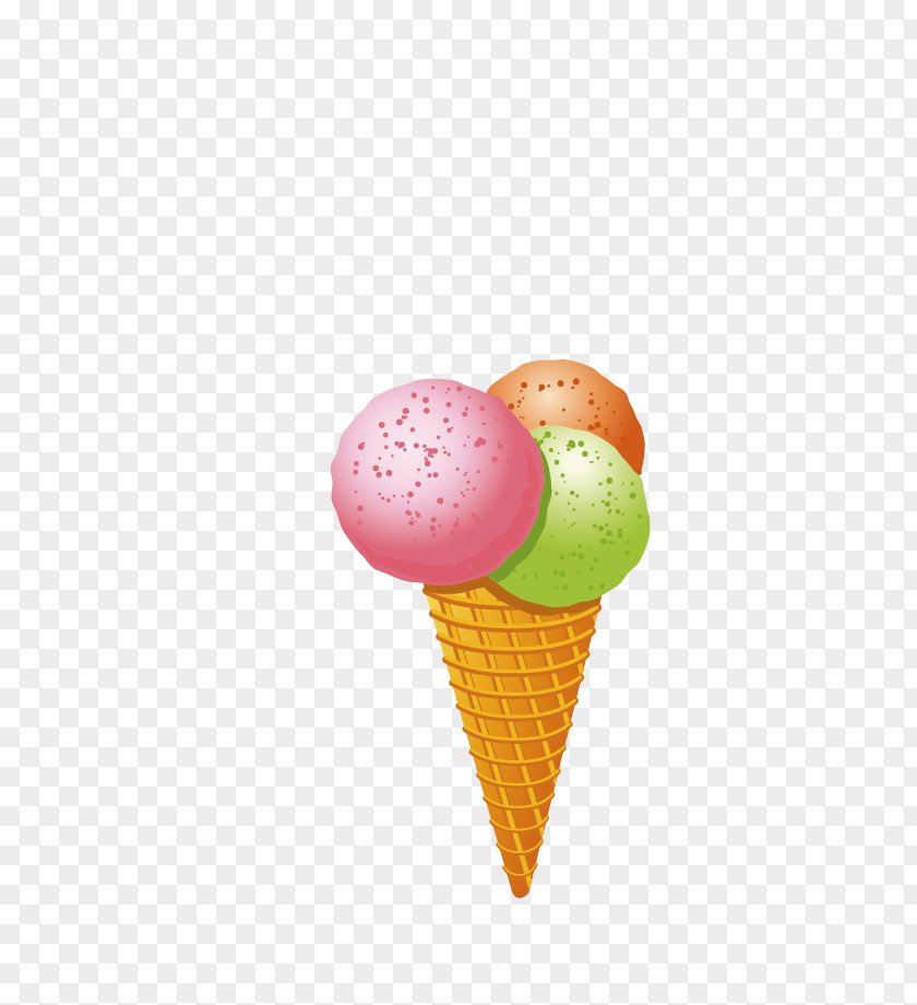 Color Ice Cream Cone Flour PNG