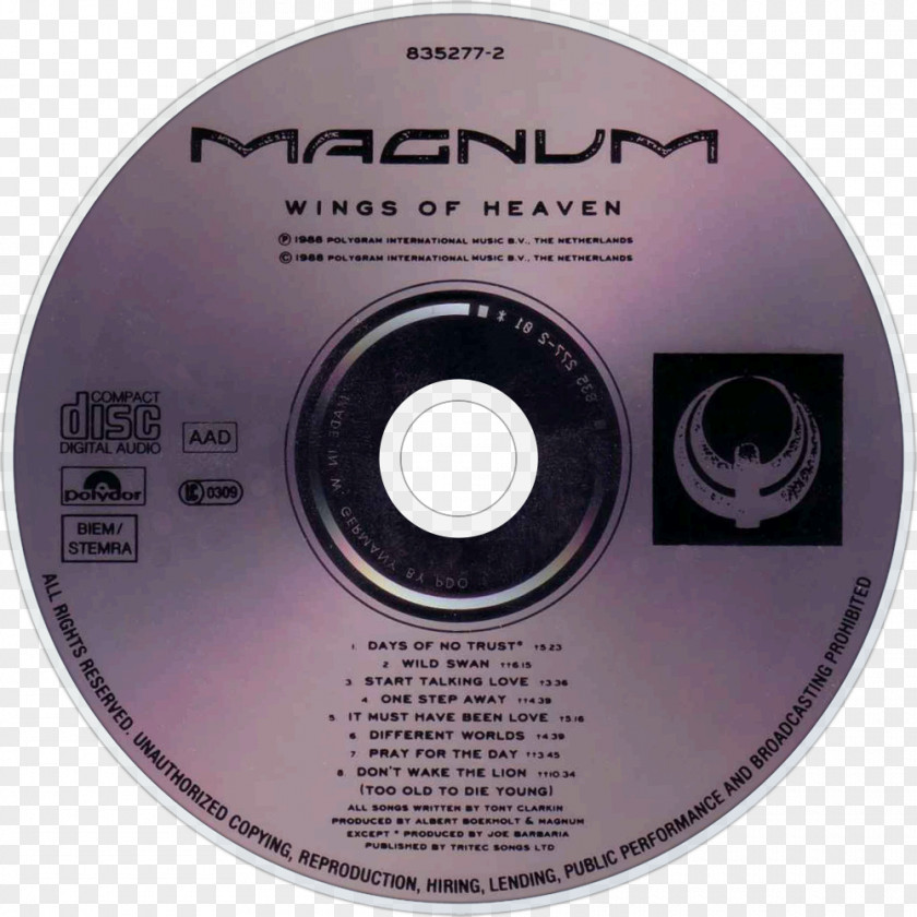 Wings Album Cover Compact Disc Chapter & Verse – The Very Best Of Magnum Heaven Live PNG