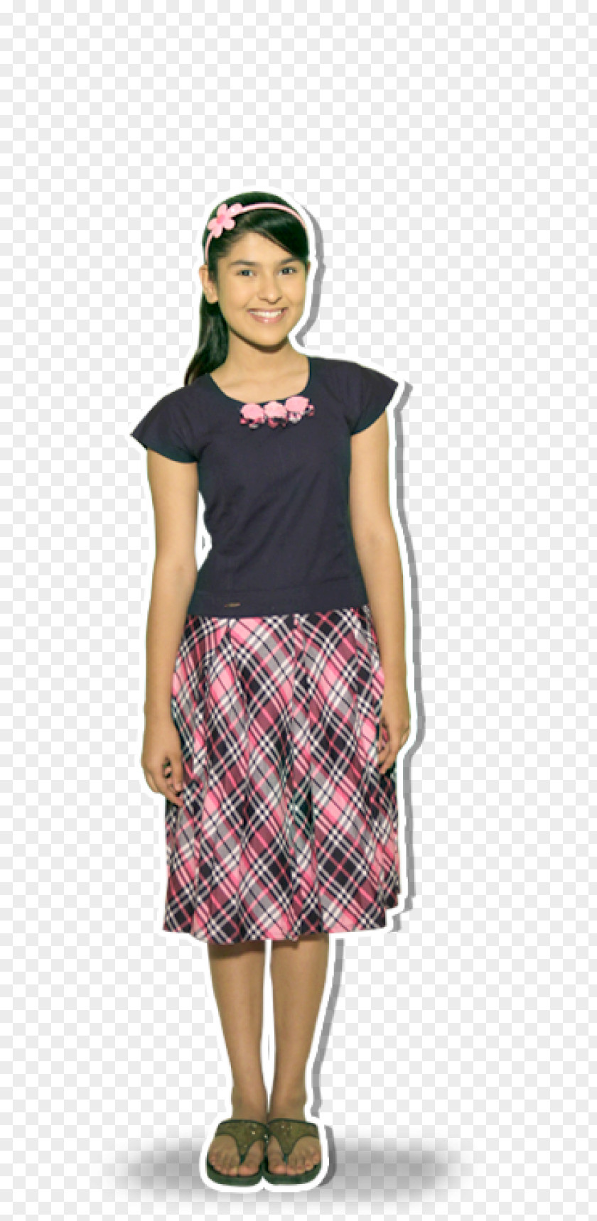 Chasma Tartan Kilt Full Plaid Skirt Dress PNG