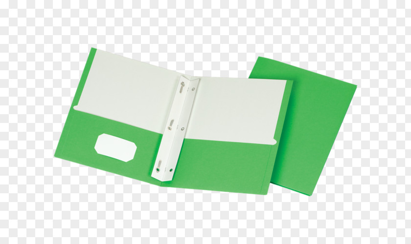 Green 2 Pocket Folders Paper File Presentation Folder Brass Fasteners PNG