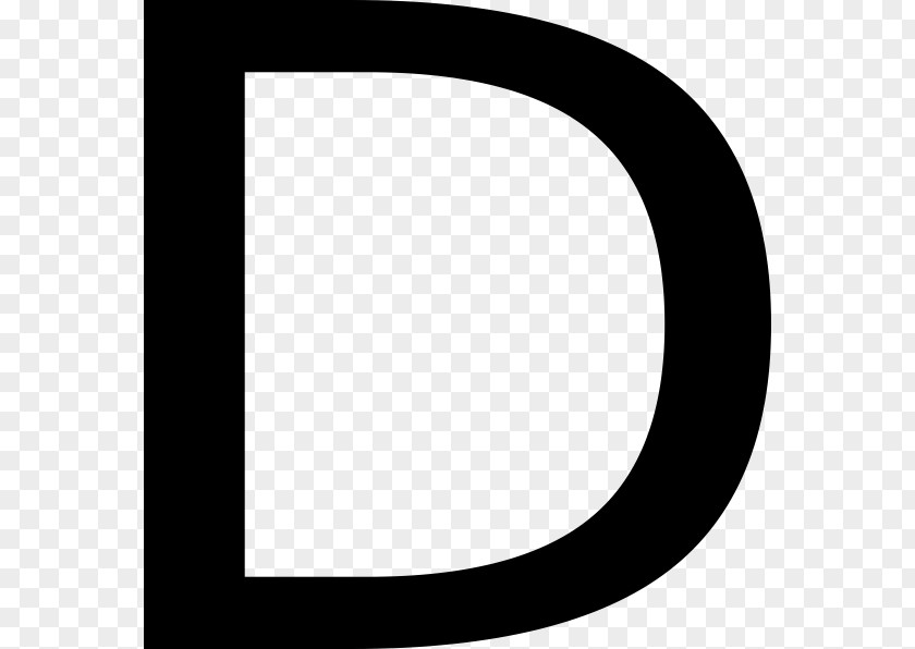 Letter D Black And White Pattern PNG