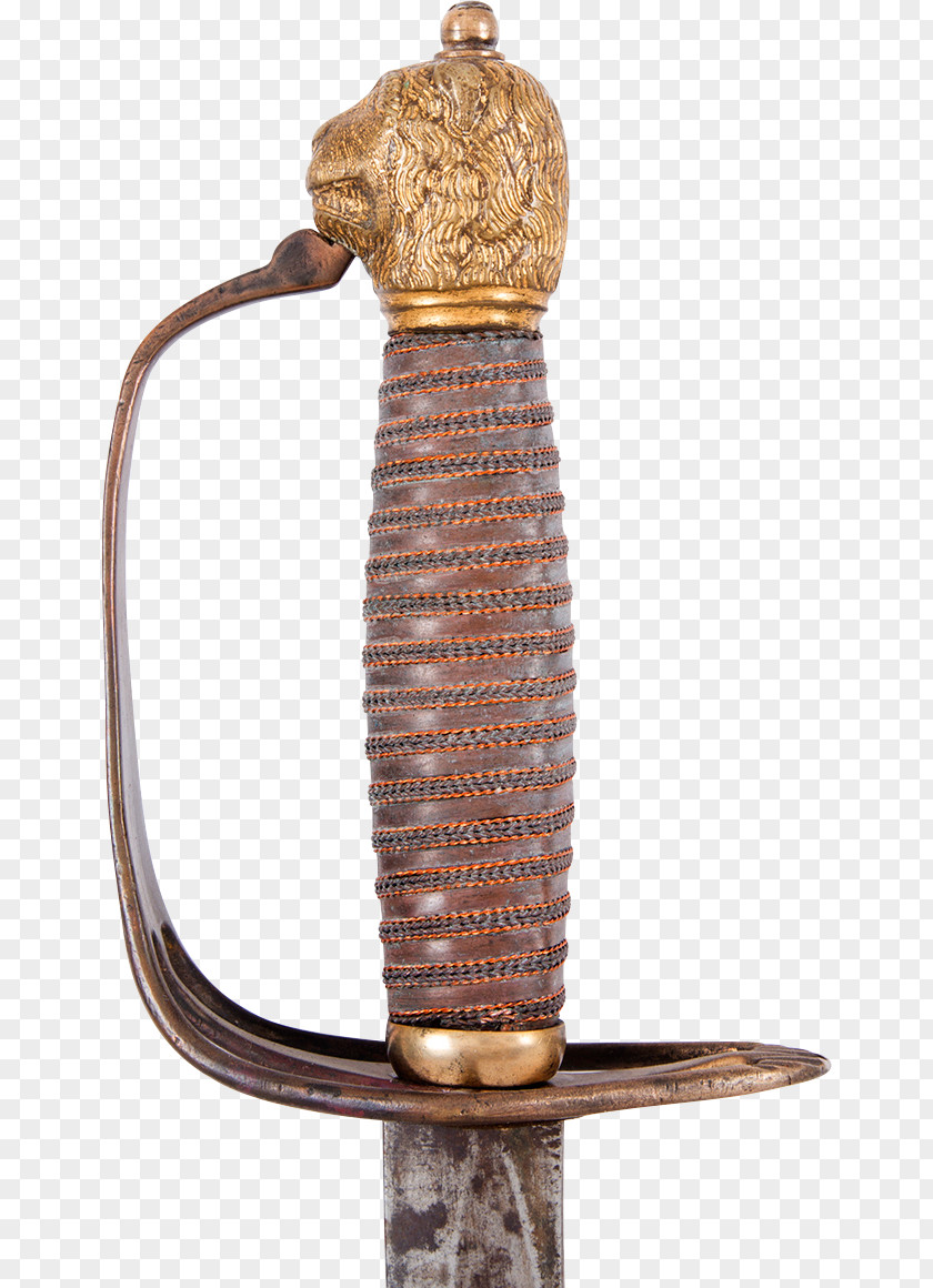 Lion Head 1897 Pattern British Infantry Officer's Sword Weapon United States PNG