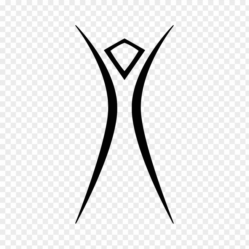 Burning Man Logo Angle White PNG