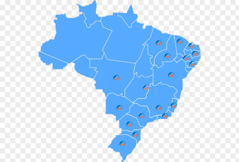Map Regions Of Brazil Blank Road PNG