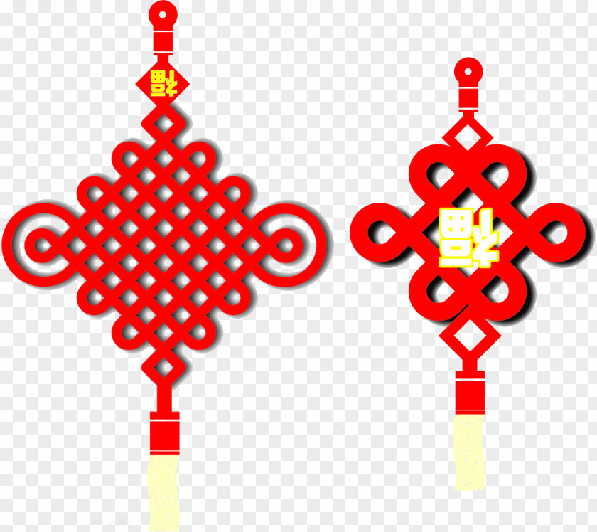 Red Chinese Knot Blessing Word Creative Chinesischer Knoten Fu PNG