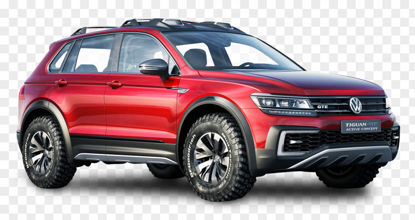 Red Volkswagen Tiguan GTE Active Car 2017 North American International Auto Show Sport Utility Vehicle PNG